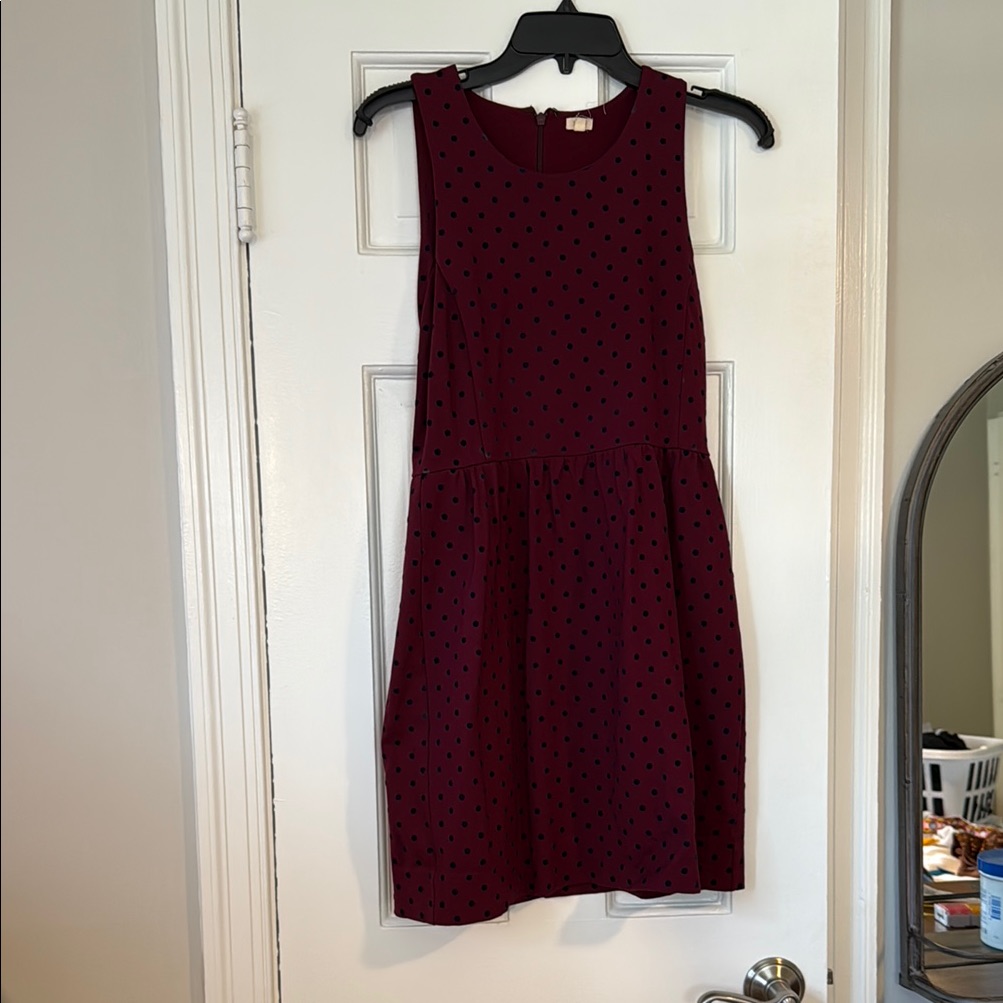 J. Crew Factory Red A-Line Mini Dress Sleeveless Halter